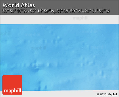 Shaded Relief 3D Map of the Area around 54° 3' 9" N, 21° 10' 29" W