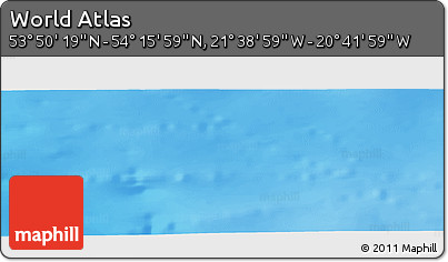 Shaded Relief Panoramic Map of the Area around 54° 3' 9" N, 21° 10' 29" W