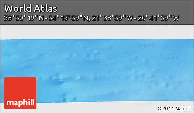 Shaded Relief Panoramic Map of the Area around 54° 3' 9" N, 21° 10' 29" W
