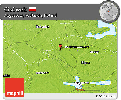 Physical 3D Map of Cisówek