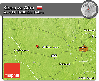 Physical 3D Map of Klonowa Góra