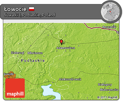Physical 3D Map of Łowocie