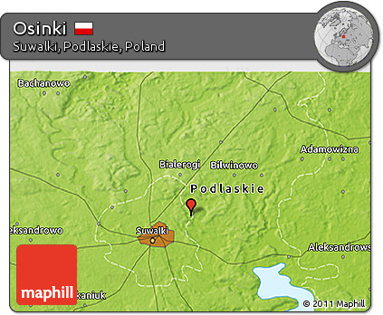 Physical 3D Map of Osinki