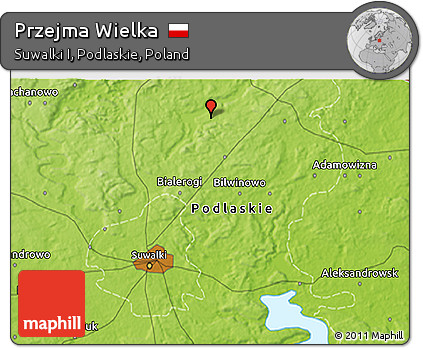 Physical 3D Map of Przejma Wielka