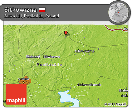 Physical 3D Map of Sitkowizna