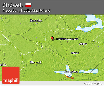 Physical 3D Map of Cisówek