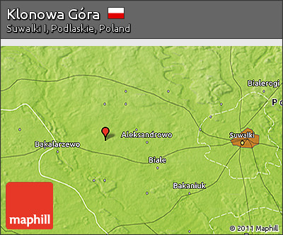 Physical 3D Map of Klonowa Góra