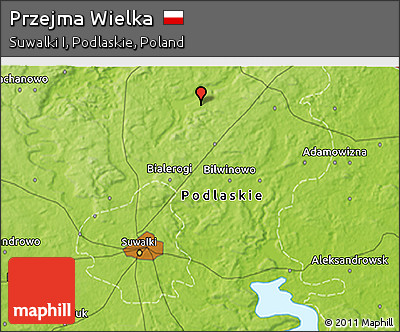 Physical 3D Map of Przejma Wielka