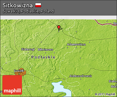 Physical 3D Map of Sitkowizna