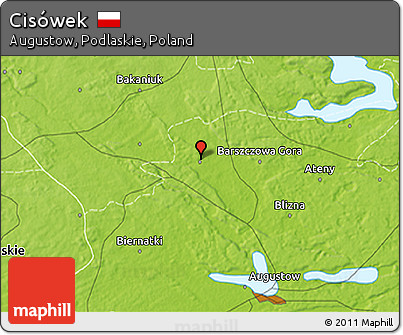 Physical 3D Map of Cisówek