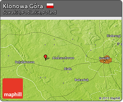 Physical 3D Map of Klonowa Góra