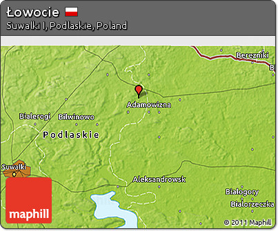 Physical 3D Map of Łowocie