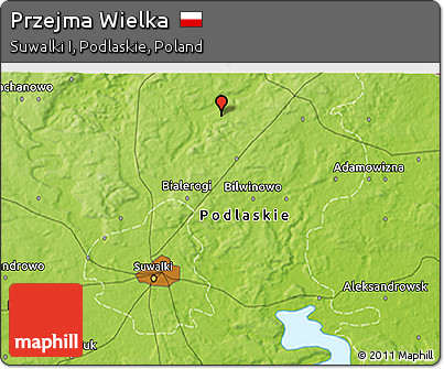 Physical 3D Map of Przejma Wielka