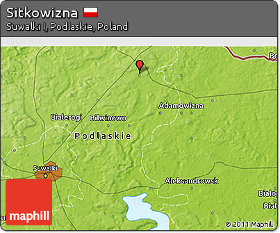 Physical 3D Map of Sitkowizna