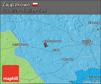 Political 3D Map of Zajączkowo