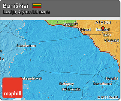 Political 3D Map of Buniškiai
