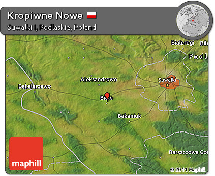 Satellite 3D Map of Kropiwne Nowe