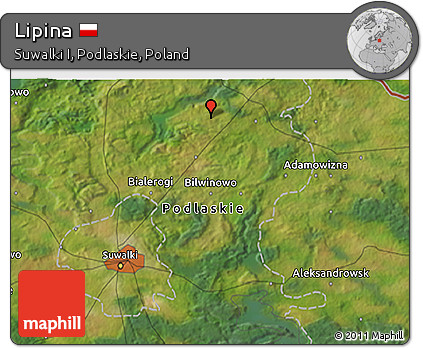 Satellite 3D Map of Lipina