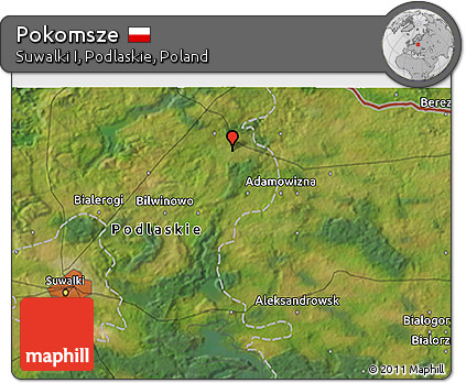 Satellite 3D Map of Pokomsze