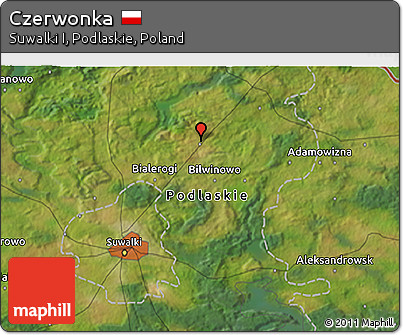Satellite 3D Map of Czerwonka