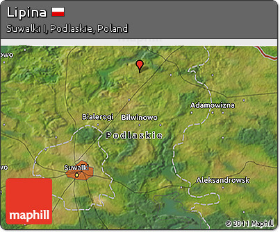 Satellite 3D Map of Lipina