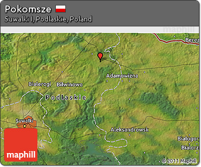 Satellite 3D Map of Pokomsze