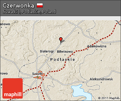 Shaded Relief 3D Map of Czerwonka