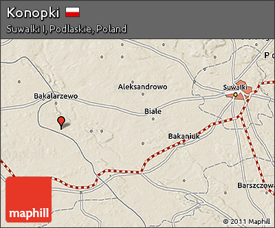 Shaded Relief 3D Map of Konopki