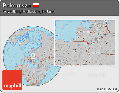 Gray Location Map of Pokomsze