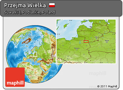 Physical Location Map of Przejma Wielka