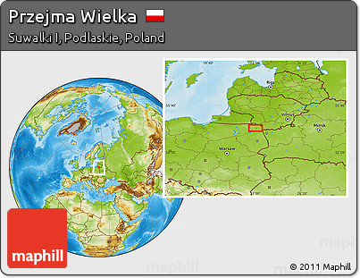 Physical Location Map of Przejma Wielka