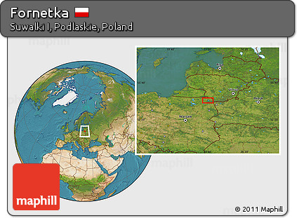 Satellite Location Map of Fornetka