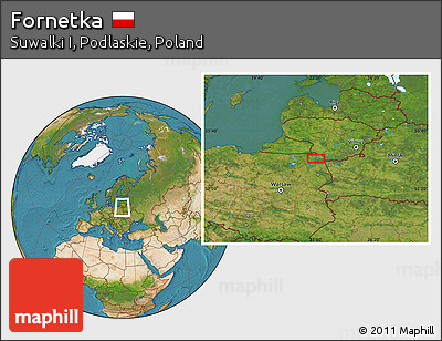 Satellite Location Map of Fornetka