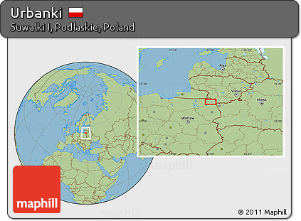 Savanna Style Location Map of Urbanki