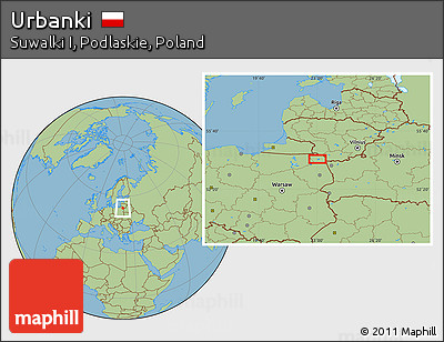 Savanna Style Location Map of Urbanki