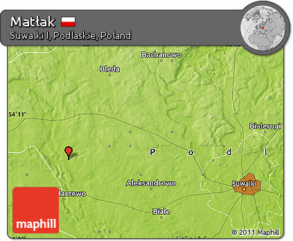 Physical Map of Matłak