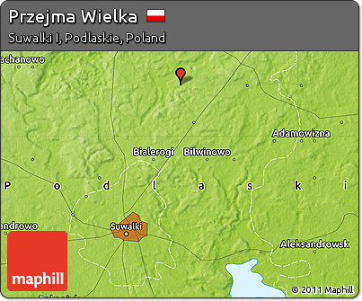 Physical Map of Przejma Wielka