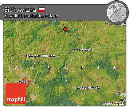 Satellite Map of Sitkowizna