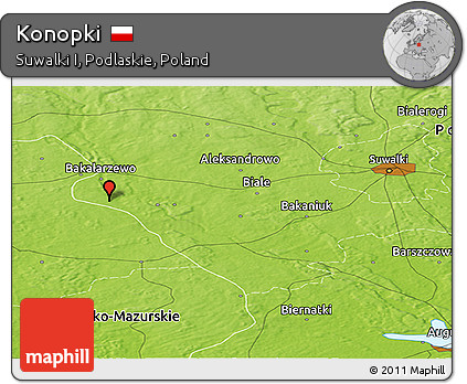 Physical Panoramic Map of Konopki