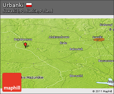 Physical Panoramic Map of Urbanki