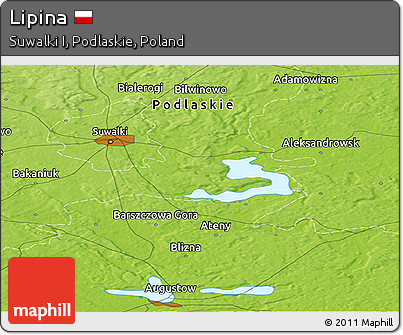 Physical Panoramic Map of Lipina