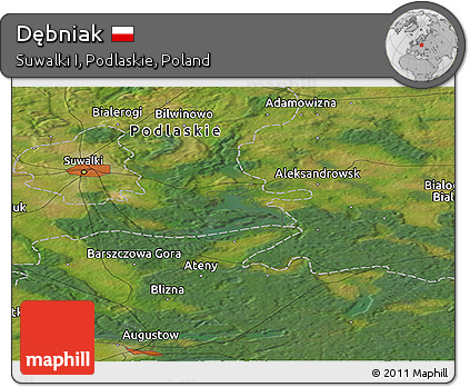 Satellite Panoramic Map of Dębniak