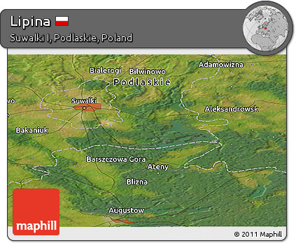 Satellite Panoramic Map of Lipina