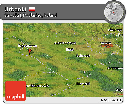 Satellite Panoramic Map of Urbanki
