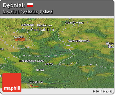 Satellite Panoramic Map of Dębniak