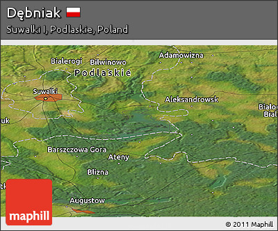 Satellite Panoramic Map of Dębniak