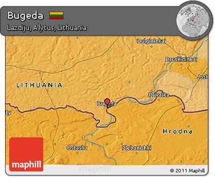 Political 3D Map of Bugeda