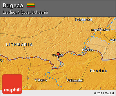 Political 3D Map of Bugeda