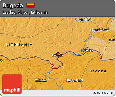Political 3D Map of Bugeda