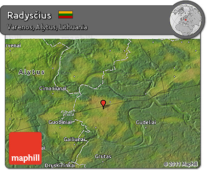 Satellite 3D Map of Radysčius
